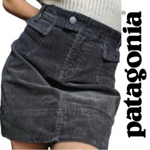Patagonia Charcoal Corduroy A-Line Mini Skirt